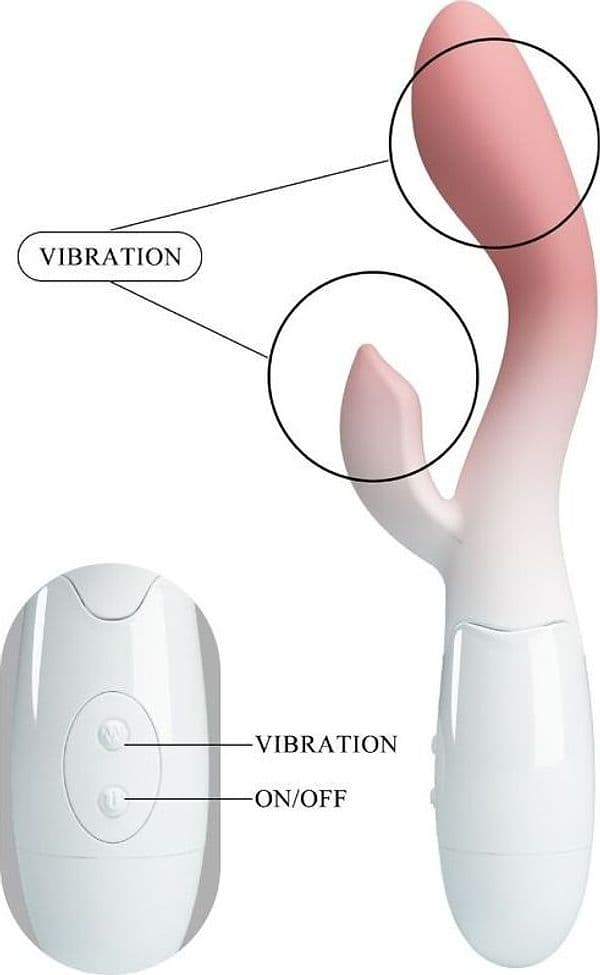 PRETTY LOVE - VIBRATORE PUNTO G LUMINOSO + STIMOLATORE CLITORIDEO 30 VIBRAZIONI ROSA in Vibratori G-Spot Desideria Shop - Latina, commercioVirtuoso.it