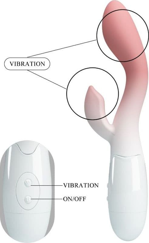 PRETTY LOVE - VIBRATORE PUNTO G LUMINOSO + STIMOLATORE CLITORIDEO 30 VIBRAZIONI ROSA in Vibratori G-Spot Desideria Shop - Latina, commercioVirtuoso.it