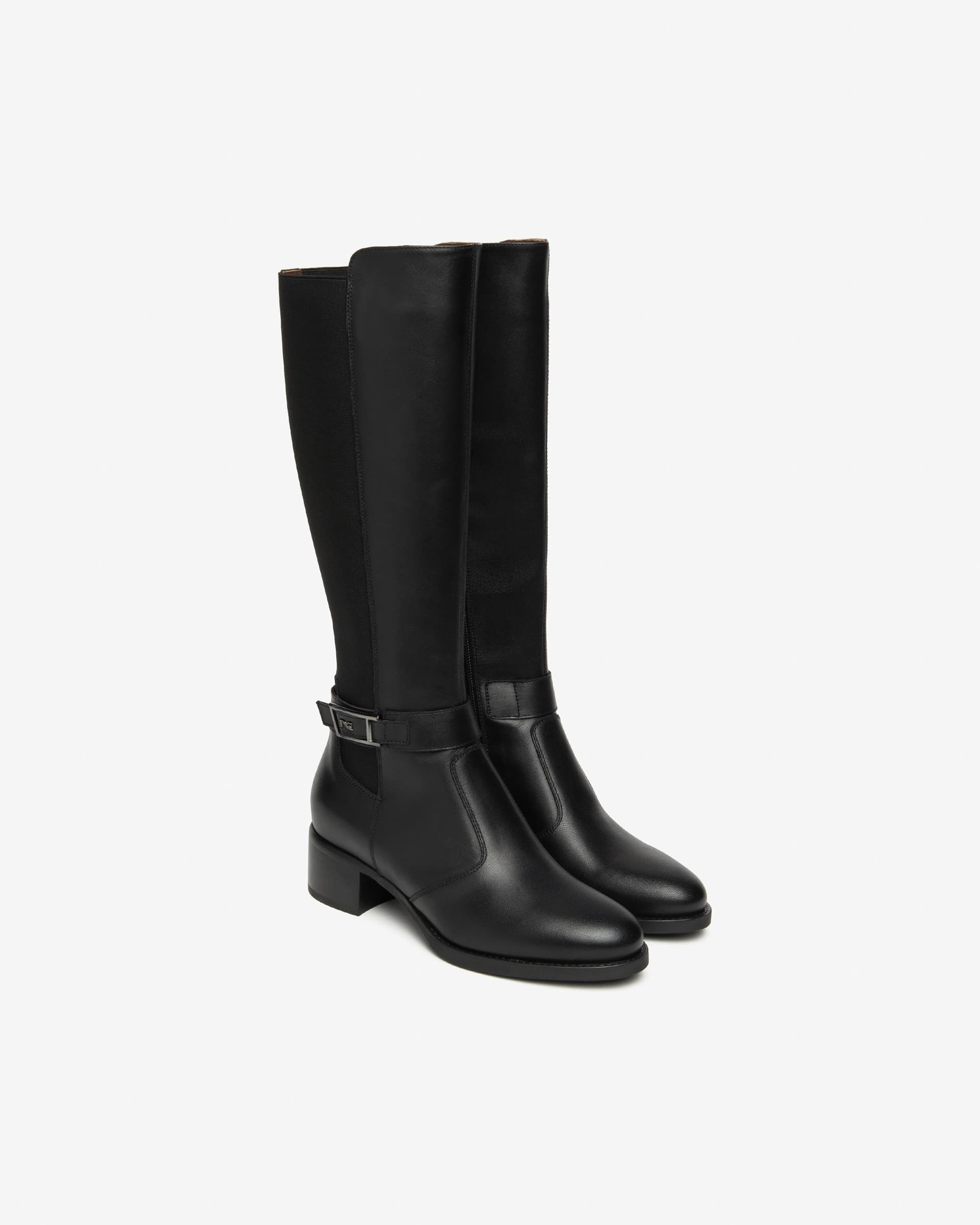 Nero Giardini stivali donna in pelle e tessuto nero I514643D100 in Stivali Teresi Calzature - Marsala, commercioVirtuoso.it