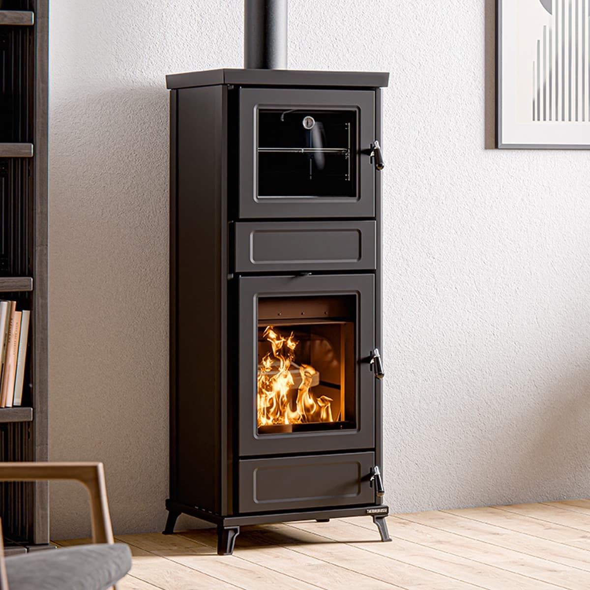 Thermorossi Termostufa a Legna Flora Easy Ready to Start 23 kW in Forni caminetto Masterbrico - Longobardi, commercioVirtuoso.it