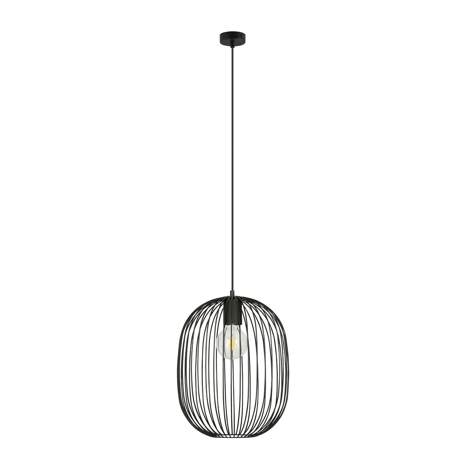 Sospensione Minimal Onyx 1 Luce In Acciaio Nero in Lampade a sospensione LuceArt - Montecorvino Pugliano, commercioVirtuoso.it
