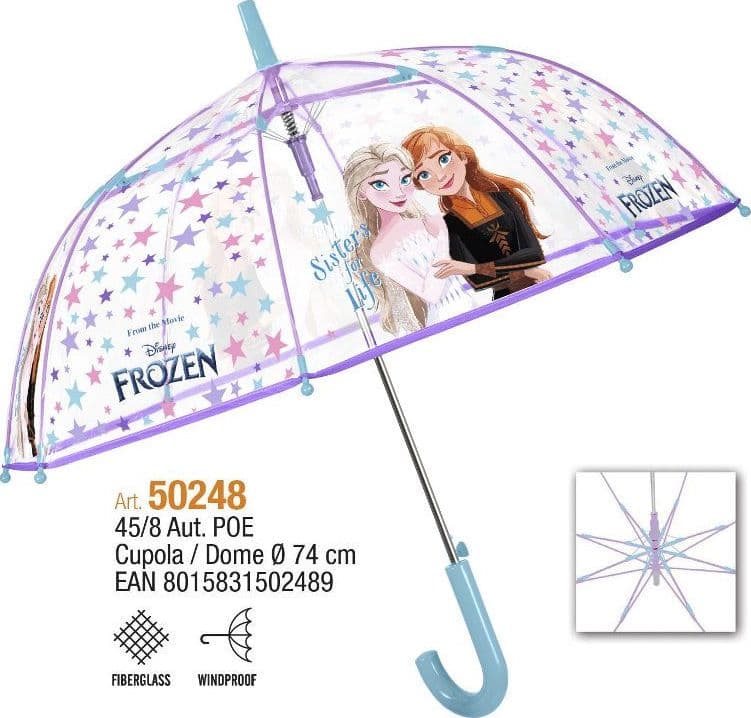 Perletti Ombrello Automatico 45 Cm Cupola Poe, Frozen 2