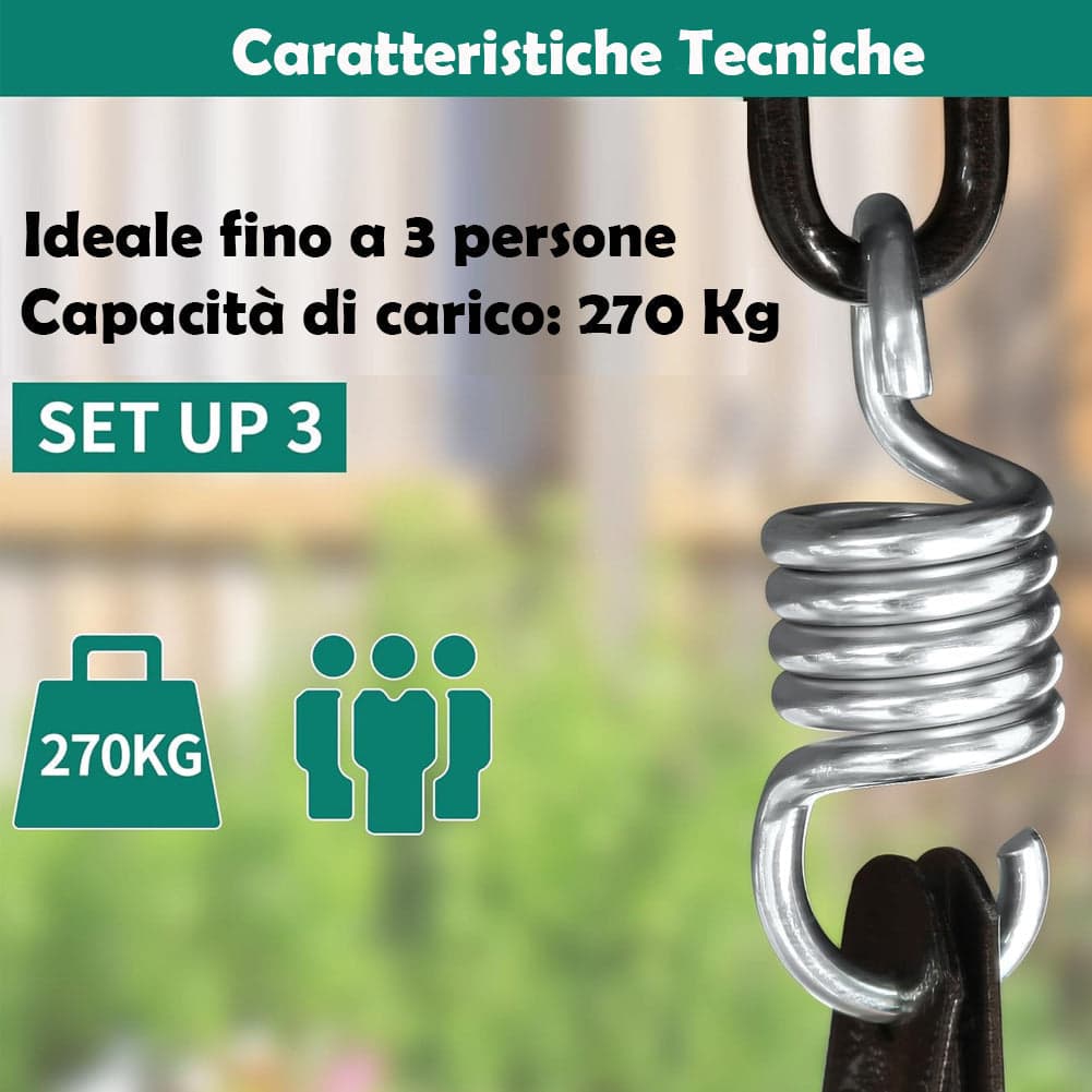 Dondolo da Giardino 3 Posti 172cm Tettuccio Regolabile Impermeabile Struttura Acciaio Beige in Dondoli coperti Danyx - Casoria, commercioVirtuoso.it