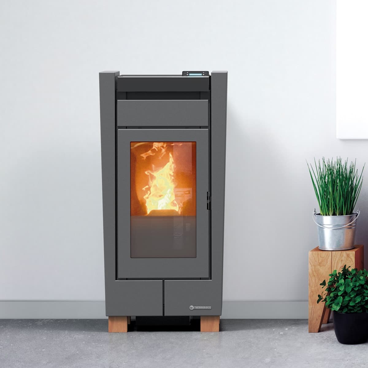 Thermorossi Stufa a Pellet Canalizzabile Mood Plus 10.2kW in Sigillanti per caminetto e forno Masterbrico - Longobardi, commercioVirtuoso.it