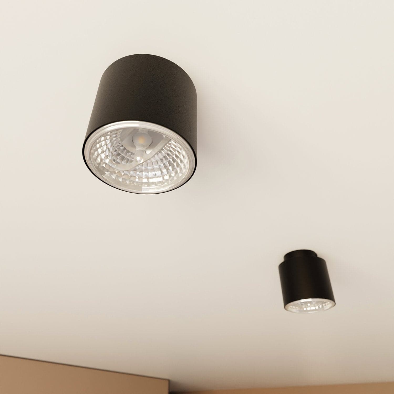 Plafoniera Moderna 1 Luce Faretto Nano In Acciaio Nero in Plafoniere LuceArt - Montecorvino Pugliano, commercioVirtuoso.it