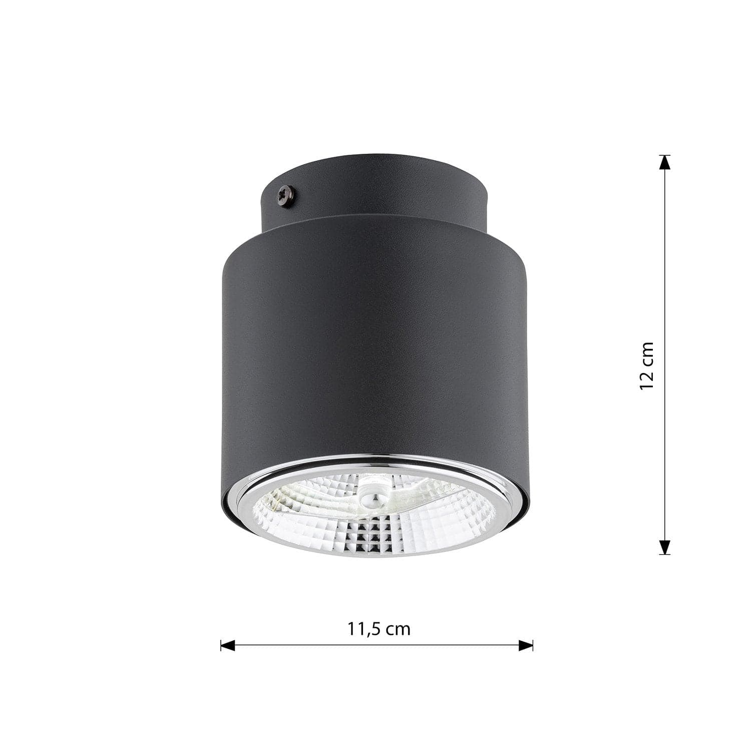 Plafoniera Moderna 1 Luce Faretto Nano In Acciaio Nero in Plafoniere LuceArt - Montecorvino Pugliano, commercioVirtuoso.it