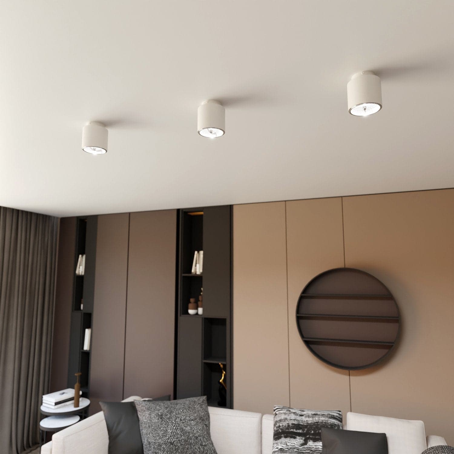 Plafoniera Moderna 1 Luce Faretto Nano In Acciaio Bianco in Plafoniere LuceArt - Montecorvino Pugliano, commercioVirtuoso.it