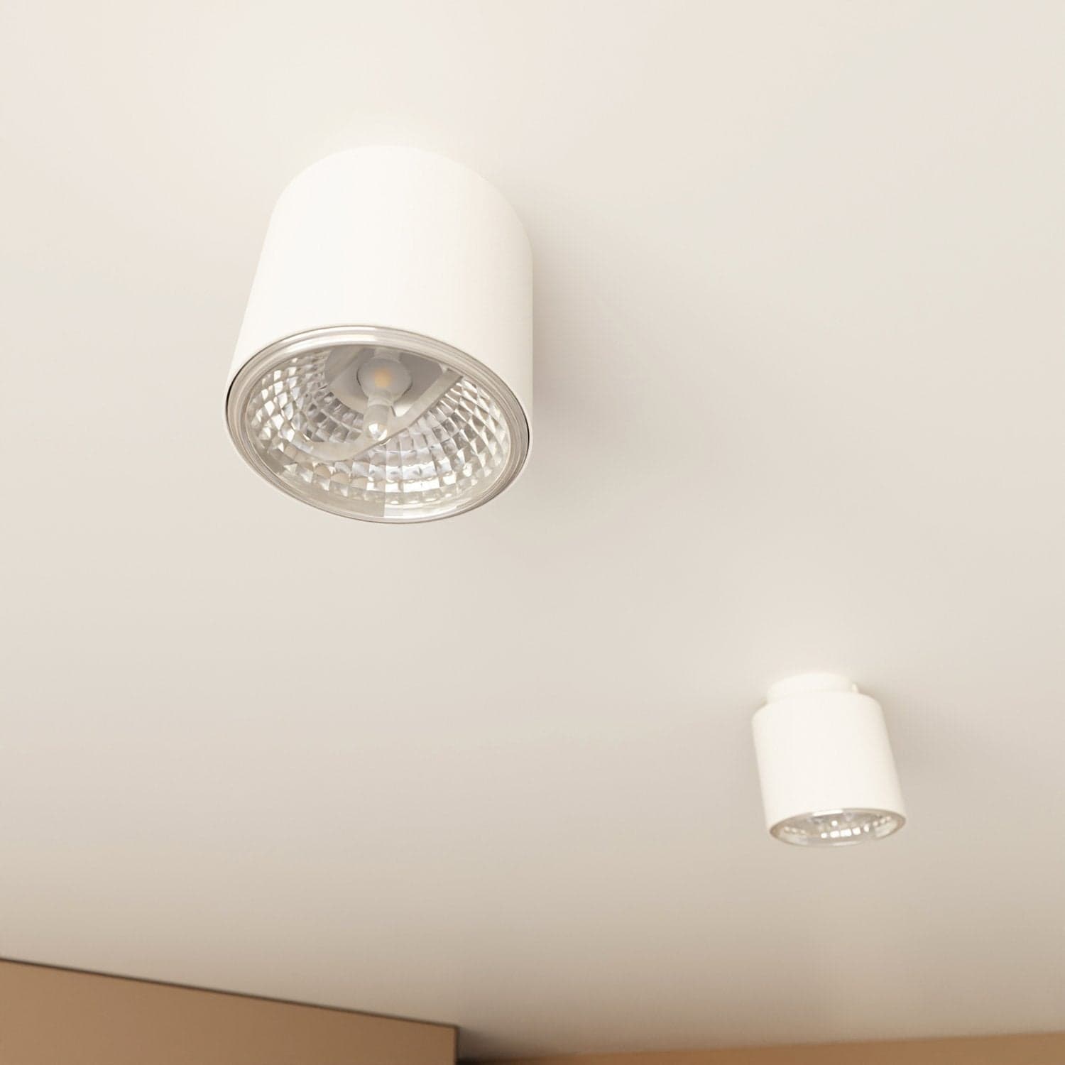 Plafoniera Moderna 1 Luce Faretto Nano In Acciaio Bianco in Plafoniere LuceArt - Montecorvino Pugliano, commercioVirtuoso.it