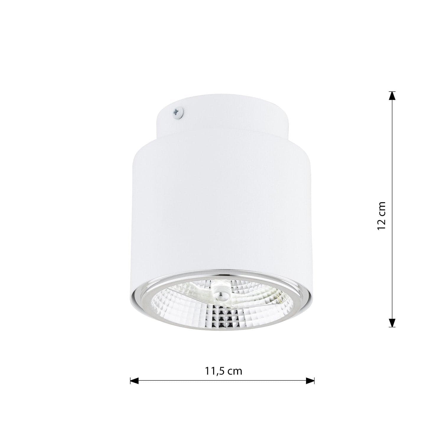 Plafoniera Moderna 1 Luce Faretto Nano In Acciaio Bianco in Plafoniere LuceArt - Montecorvino Pugliano, commercioVirtuoso.it
