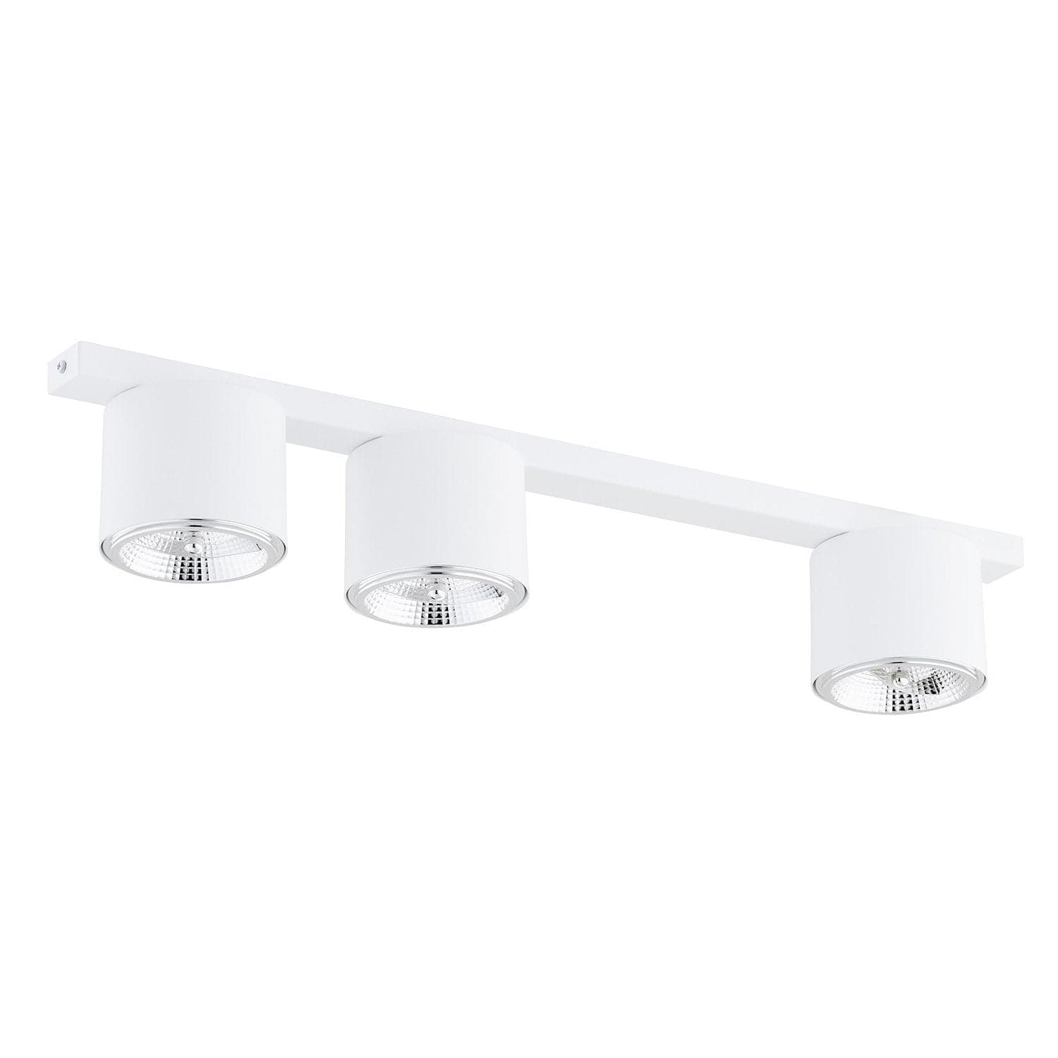 Plafoniera Moderna 3 Luci Faretti Nano In Acciaio Bianco in Plafoniere LuceArt - Montecorvino Pugliano, commercioVirtuoso.it