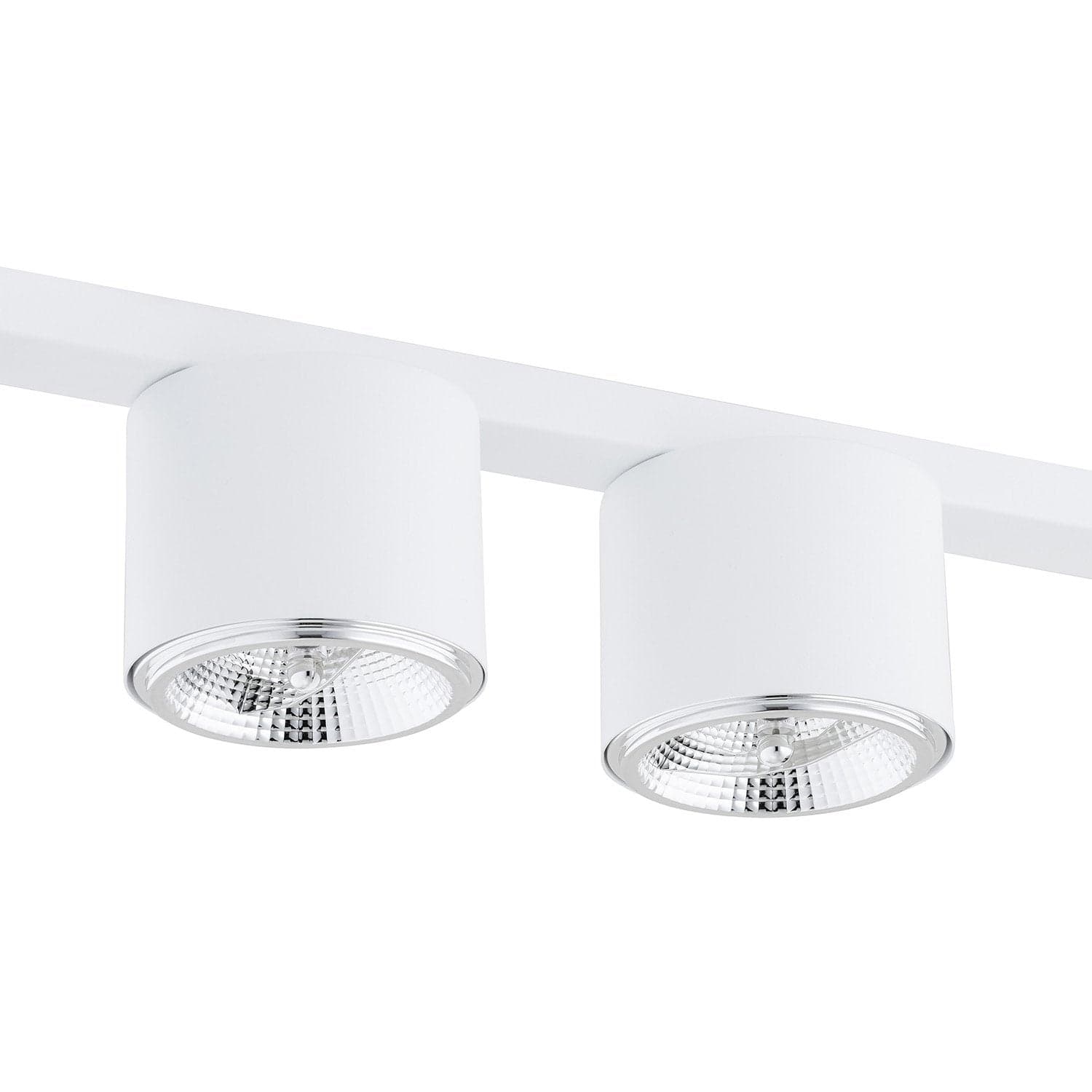 Plafoniera Moderna 4 Luci Faretti Nano In Acciaio Bianco in Plafoniere LuceArt - Montecorvino Pugliano, commercioVirtuoso.it