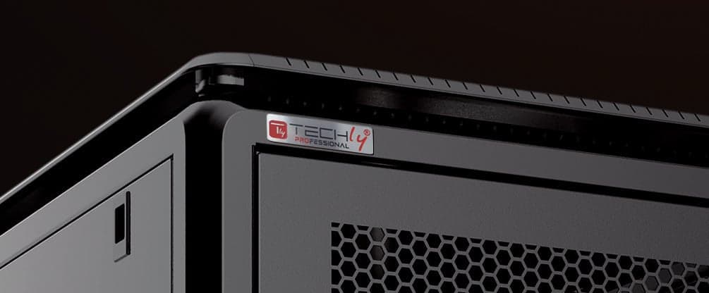 Armadio Rack 19'' 600x800 12 Unit&agrave Nero da sotto-scrivania serie Evolution