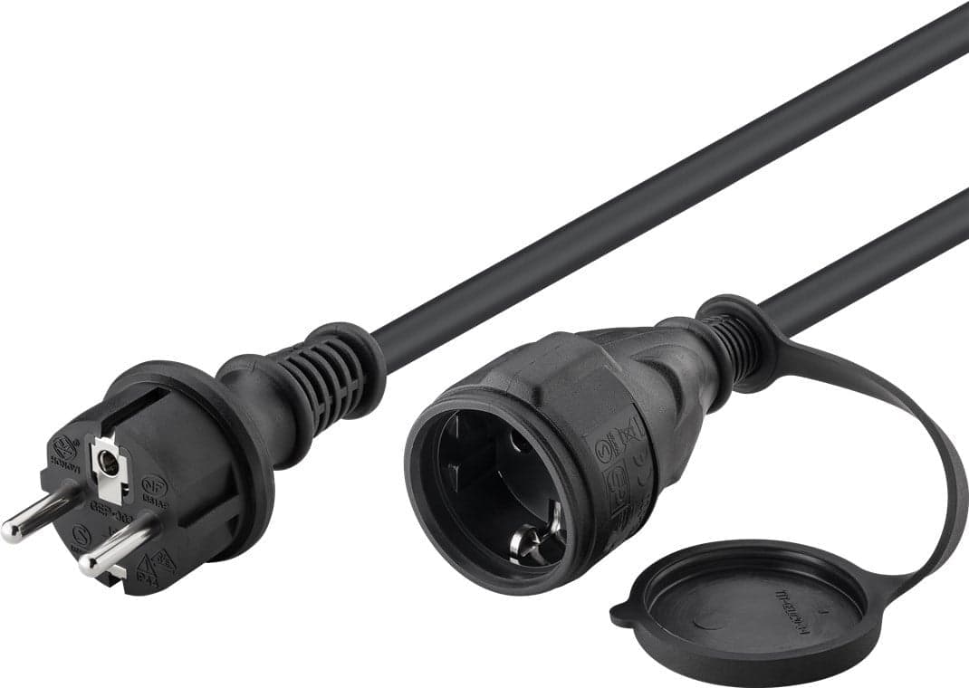 Cavo Alimentazione Schuko Maschio / Femmina da Esterno 10m Nero in Prolunghe Scontolo.net - Potenza, commercioVirtuoso.it