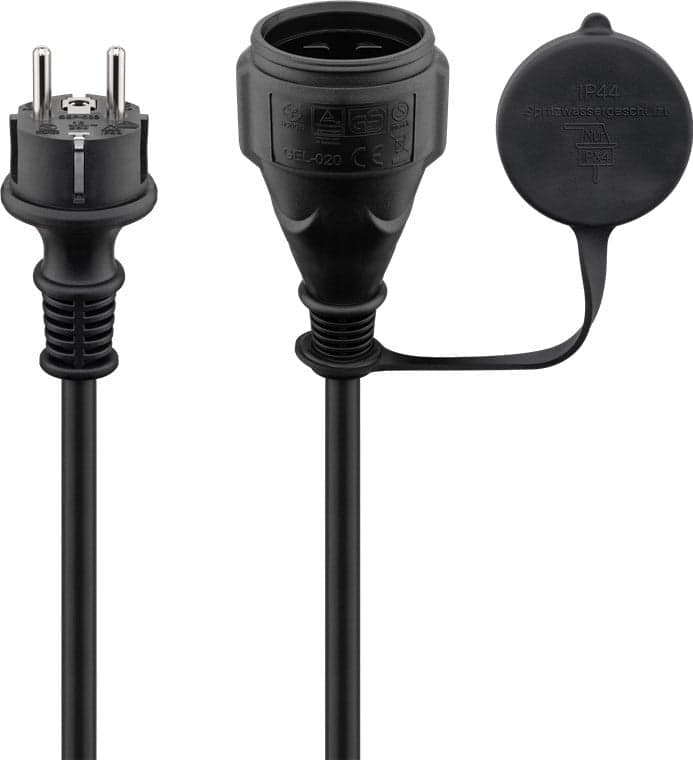 Cavo Alimentazione Schuko Maschio / Femmina da Esterno 10m Nero in Prolunghe Scontolo.net - Potenza, commercioVirtuoso.it