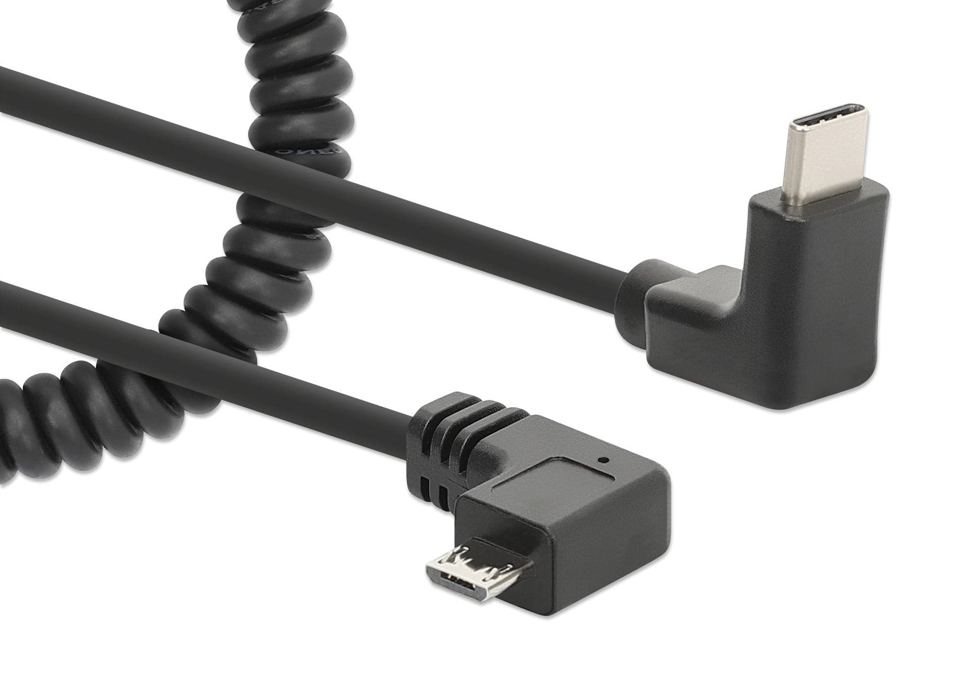 Cavo di Ricarica USB-C&trade a Micro-USB 1m Spiralato Nero in  Scontolo.net - Potenza, commercioVirtuoso.it