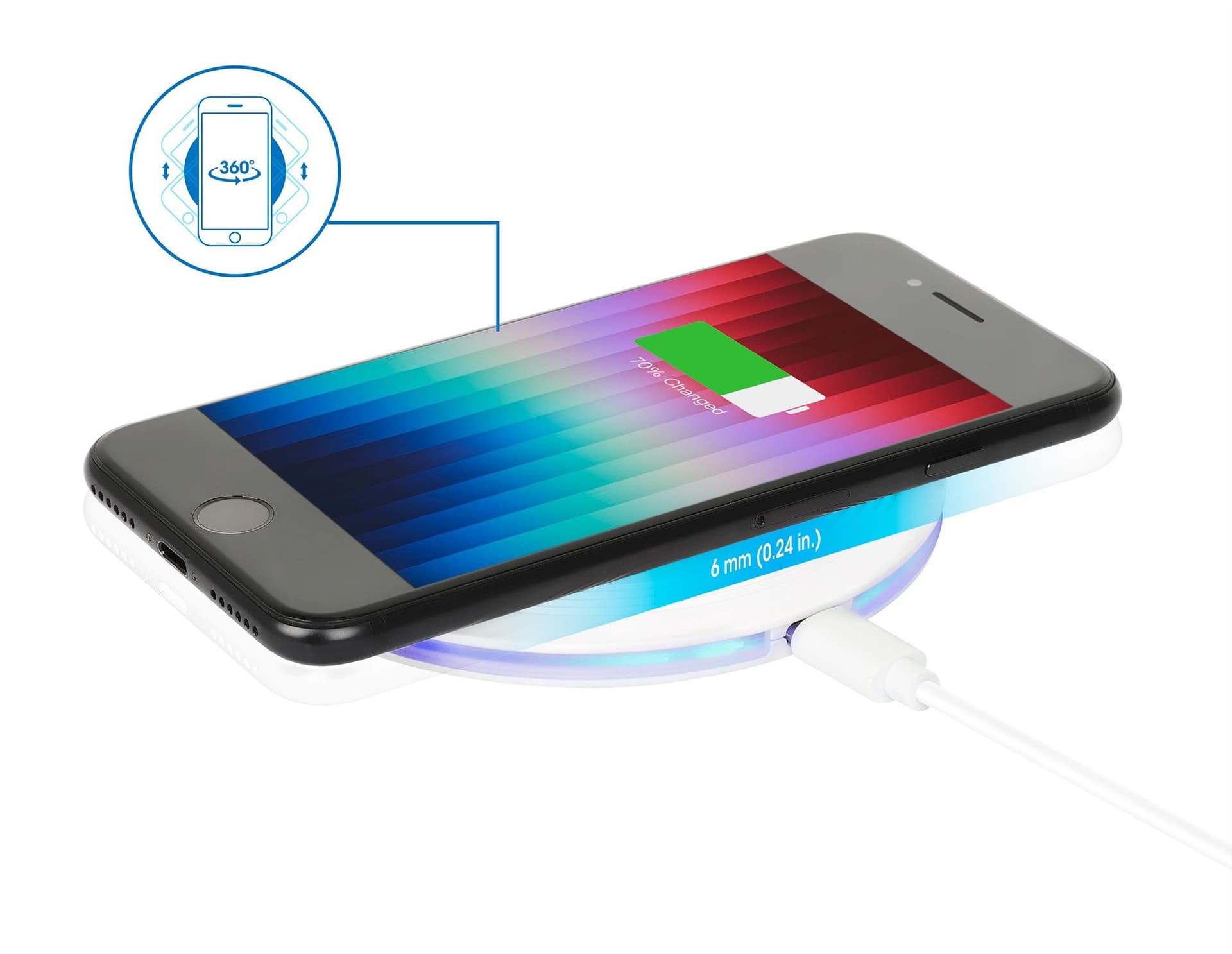 Caricabatterie Wireless a Ricarica Rapida 15W USB-C&trade in Caricabatterie a induzione Scontolo.net - Potenza, commercioVirtuoso.it
