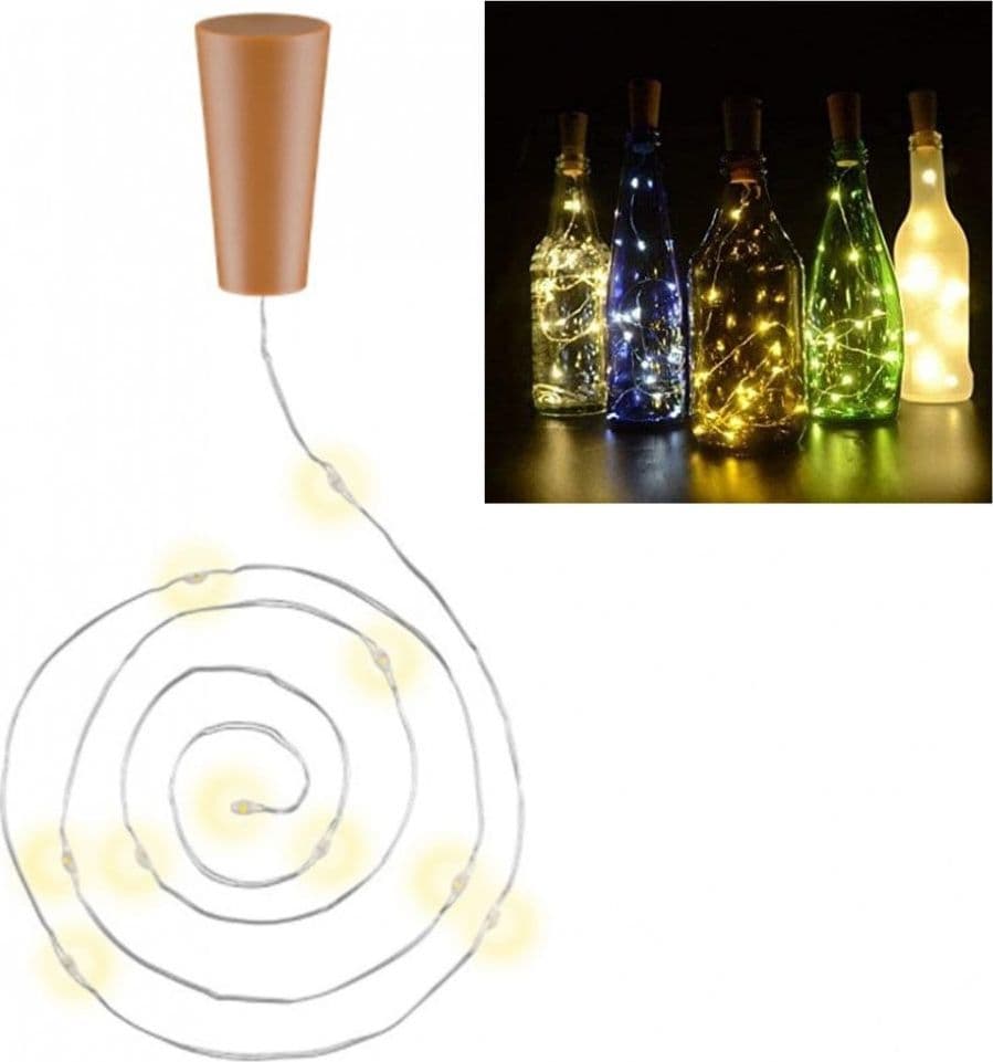 Confezione da 3pz Catena Luminosa per Bottiglie da 10 LED con Timer in Catene luminose Scontolo.net - Potenza, commercioVirtuoso.it