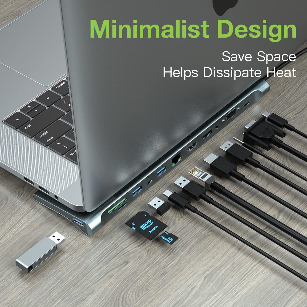 Docking Station 12 in 1 USB-C&trade Hub VGA HDMI DP RJ45 con Lettore Micro SD/SD in  Scontolo.net - Potenza, commercioVirtuoso.it