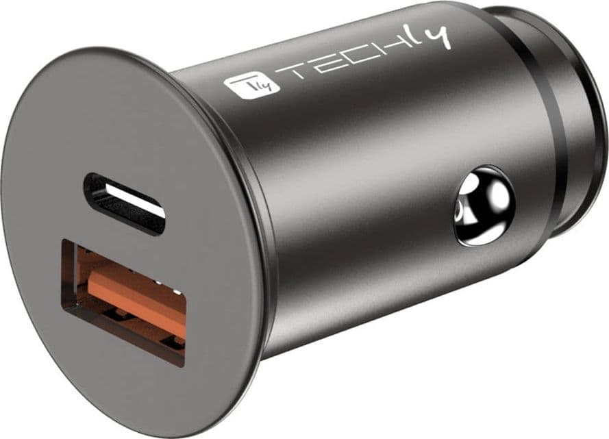 Mini Caricatore da Auto USB-A e USB-C&trade Ricarica rapida 38W Metallo Nero in Caricabatterie da auto Scontolo.net - Potenza, commercioVirtuoso.it
