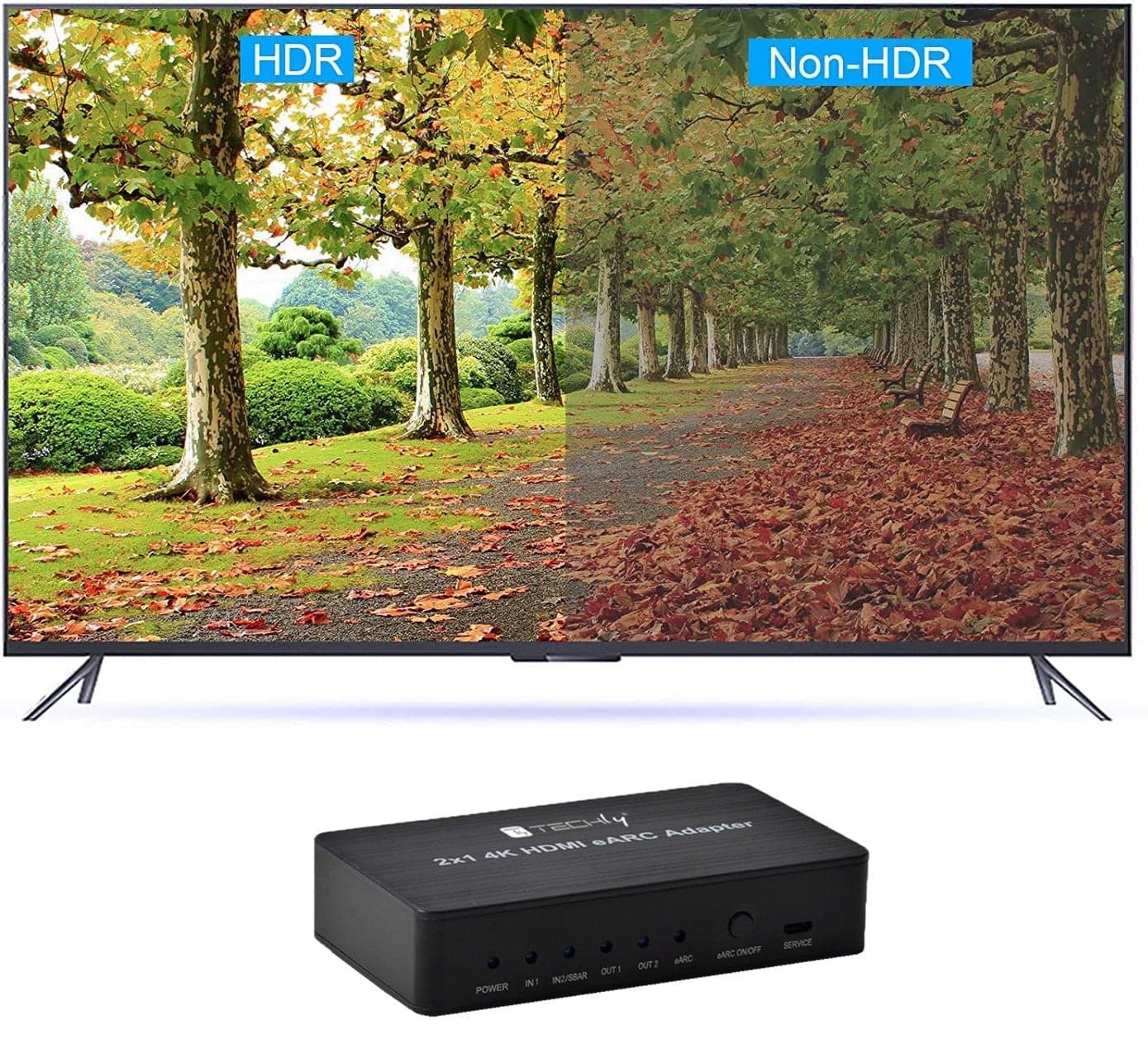 Switch HDMI 2.0 2x1 4K@60Hz con Splitter Audio eARC/ARC per Soundbar in Selettori audio-video Scontolo.net - Potenza, commercioVirtuoso.it