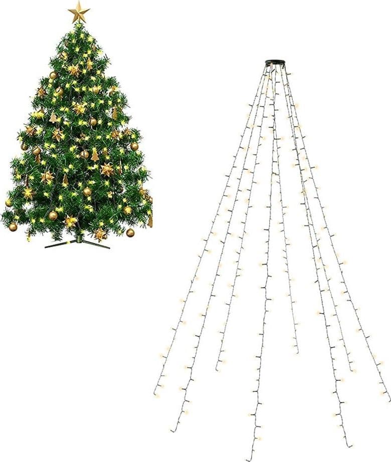 Catena Luminosa 280 Luci LED IP44 Bianco Caldo per Albero con Anello in Catene luminose Scontolo.net - Potenza, commercioVirtuoso.it