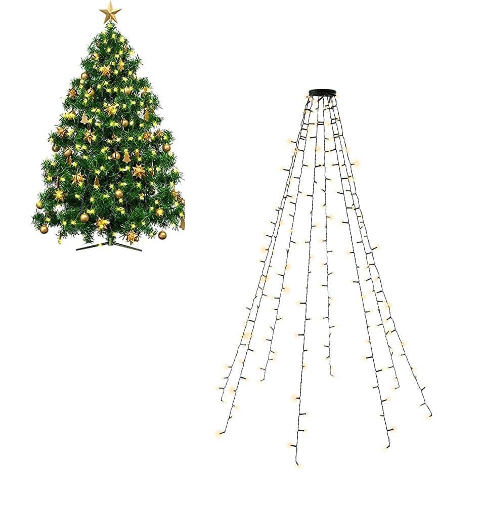 Catena Luminosa 200 Luci LED IP44 Bianco Caldo per Albero con Anello in Catene luminose Scontolo.net - Potenza, commercioVirtuoso.it