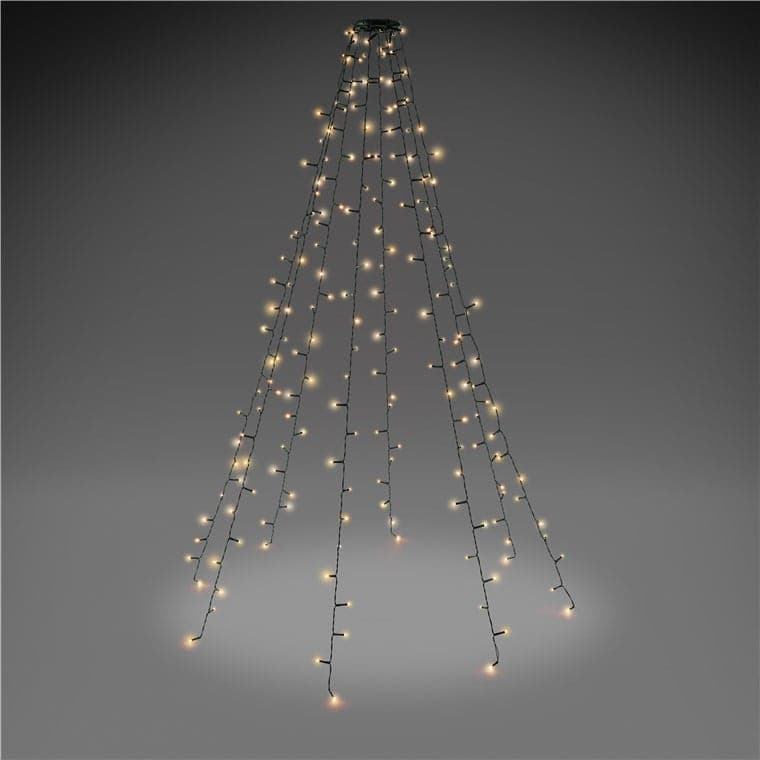 Catena Luminosa 200 Luci LED IP44 Bianco Caldo per Albero con Anello in Catene luminose Scontolo.net - Potenza, commercioVirtuoso.it
