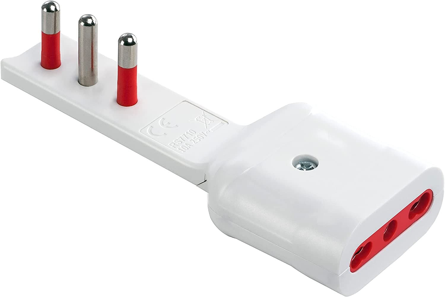 Adattatore Salvaspazio Extra Flat Spina e Presa Italiana 16A 2P+T Angolata Bianco in Multiprese Scontolo.net - Potenza, commercioVirtuoso.it