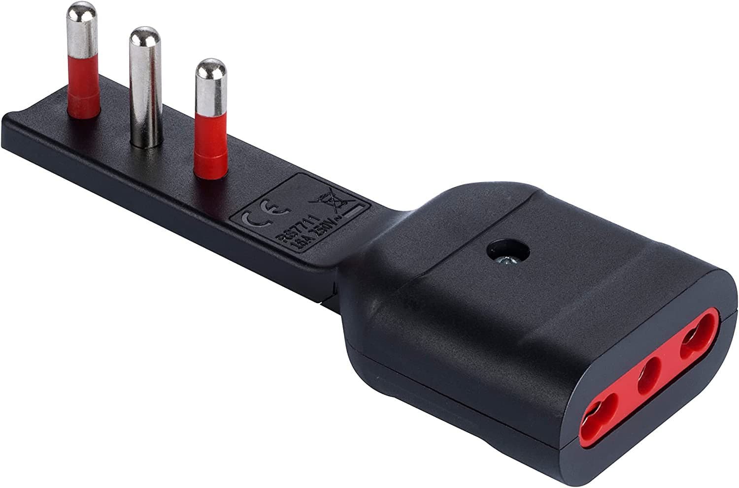 Adattatore Salvaspazio Extra Flat Spina e Presa Italiana 16A 2P+T Angolata Nero in Multiprese Scontolo.net - Potenza, commercioVirtuoso.it
