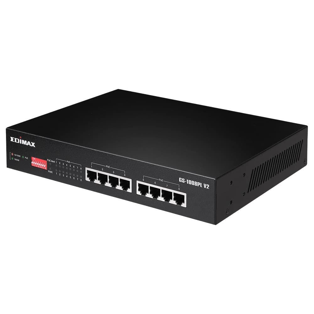 Switch PoE+ Gigabit Ethernet 8 Porte a Lungo Raggio con Switch DIP, GS-1008PL V2 in  Scontolo.net - Potenza, commercioVirtuoso.it
