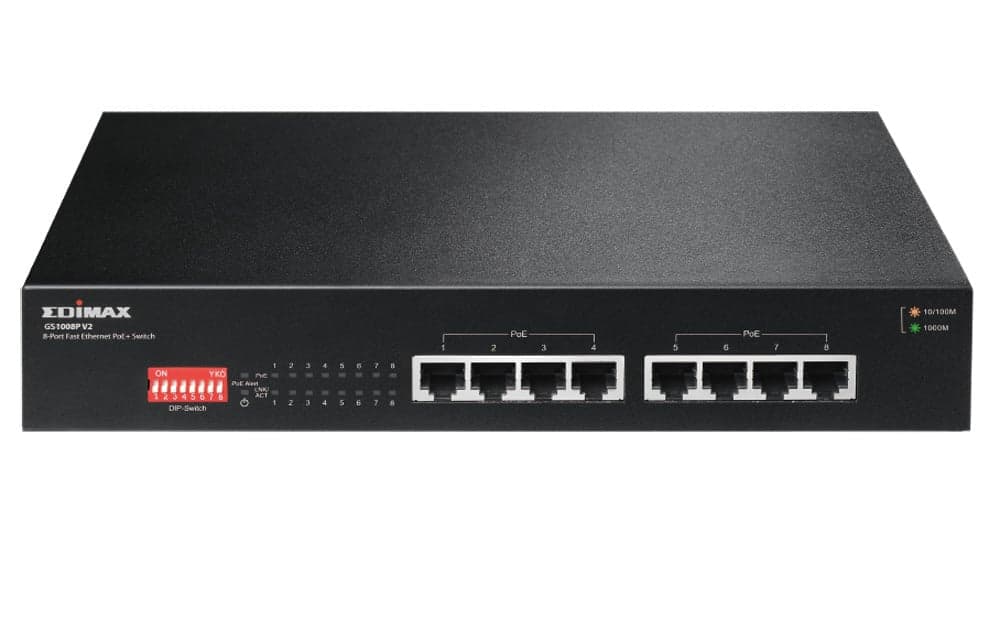 Switch Gigabit PoE+ 8 porte a Lungo Raggio con DIP Switch, GS-1008P V2 in  Scontolo.net - Potenza, commercioVirtuoso.it