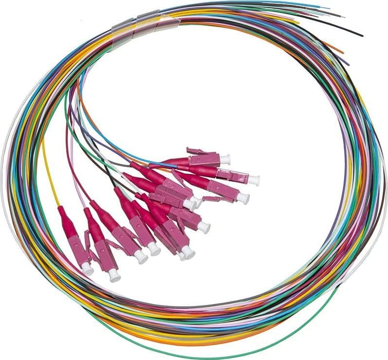 Cassetta di Giunzione Attrezzata con 12 Pigtail Fibra Multimodale OM4 LC 50/125 2m