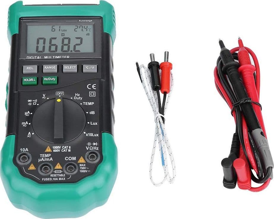Multimetro Digitale LCD 4000counts con misurazioni ambientali, KPS-MT490