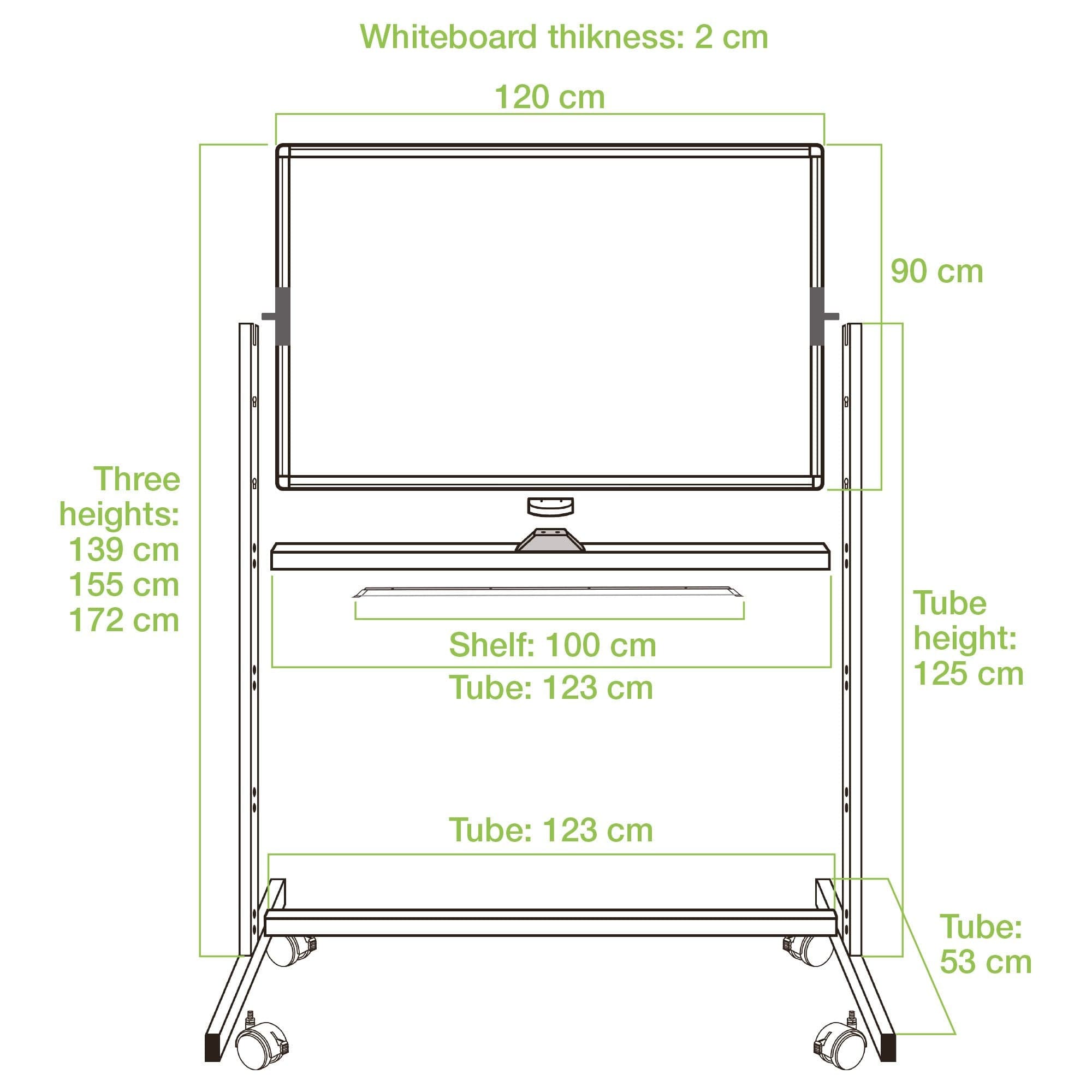 Lavagna Magnetica Bifacciale 90x120 cm con Ruote e Mensola per Pennarelli con Ganci Portablocco in Bacheche multifunzione Scontolo.net - Potenza, commercioVirtuoso.it