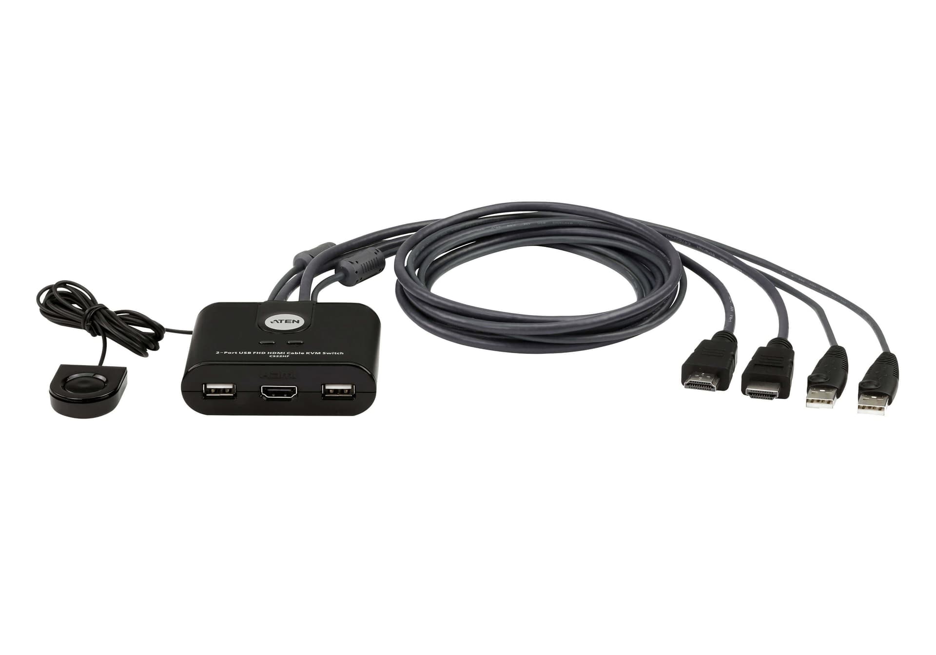 Switch KVM Cablato HDMI FHD USB a 2 porte, CS22HF in  Scontolo.net - Potenza, commercioVirtuoso.it