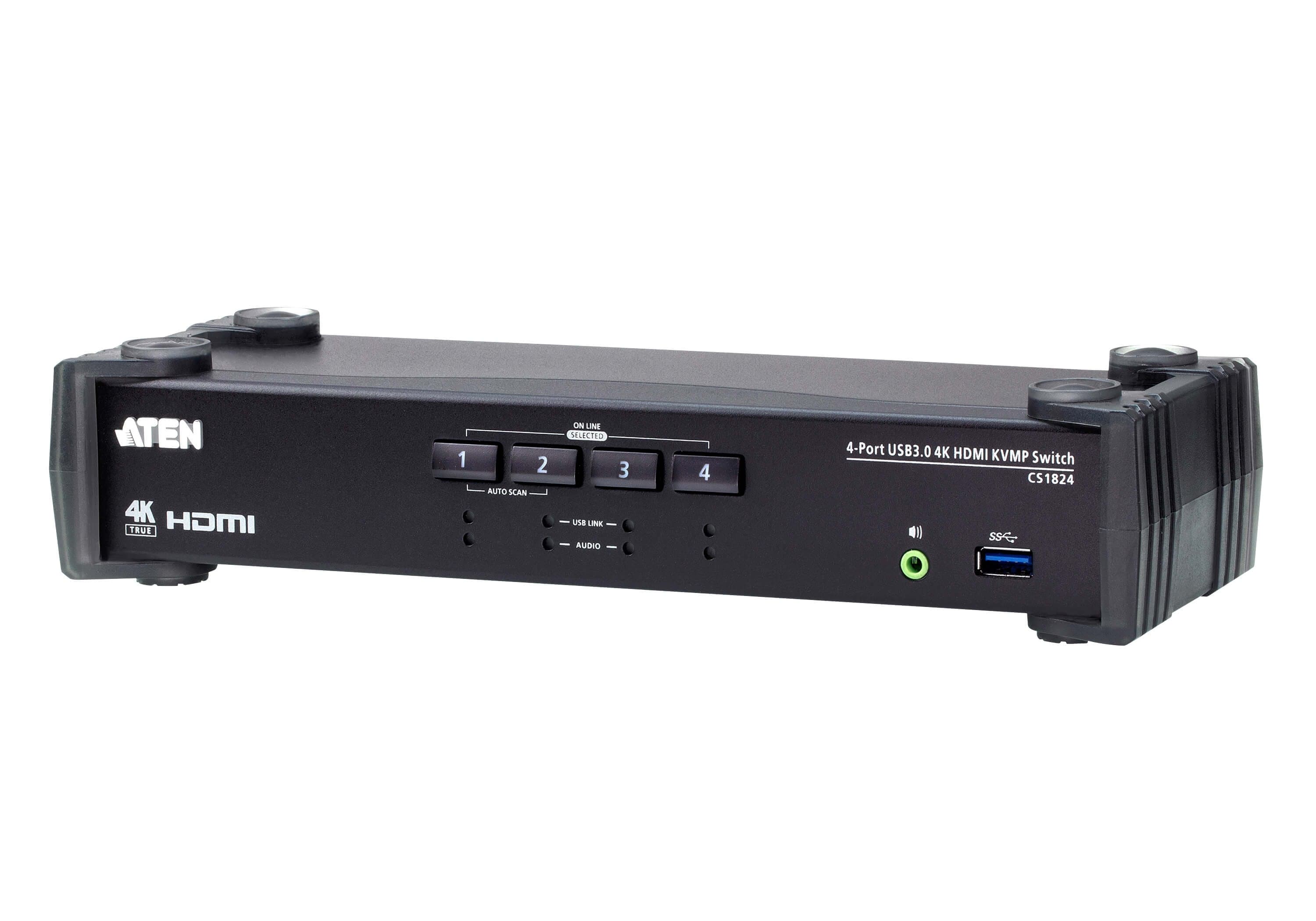 Switch USB 3.0 4K HDMI KVMP&trade a 4 porte con Modalit&agrave Mixer Audio, CS1824 in  Scontolo.net - Potenza, commercioVirtuoso.it