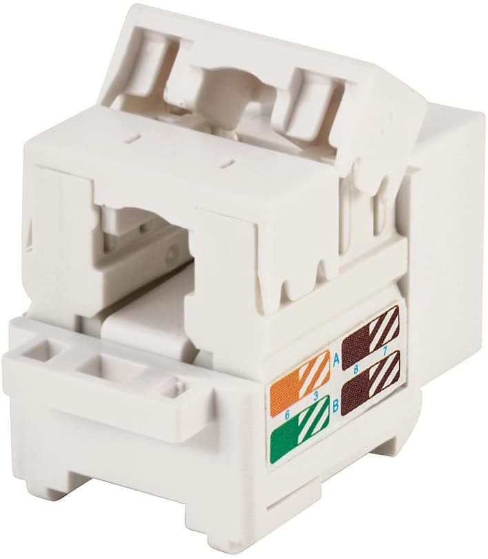 Frutto Keystone RJ45 Cat.5E UTP IDC 90&deg Bianco in Cavi Ethernet Scontolo.net - Potenza, commercioVirtuoso.it