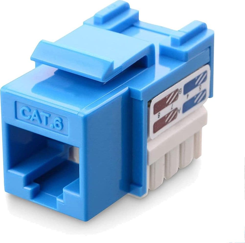 Frutto Keystone RJ45 Cat.6 UTP IDC 90&deg Blu in Cavi Ethernet Scontolo.net - Potenza, commercioVirtuoso.it
