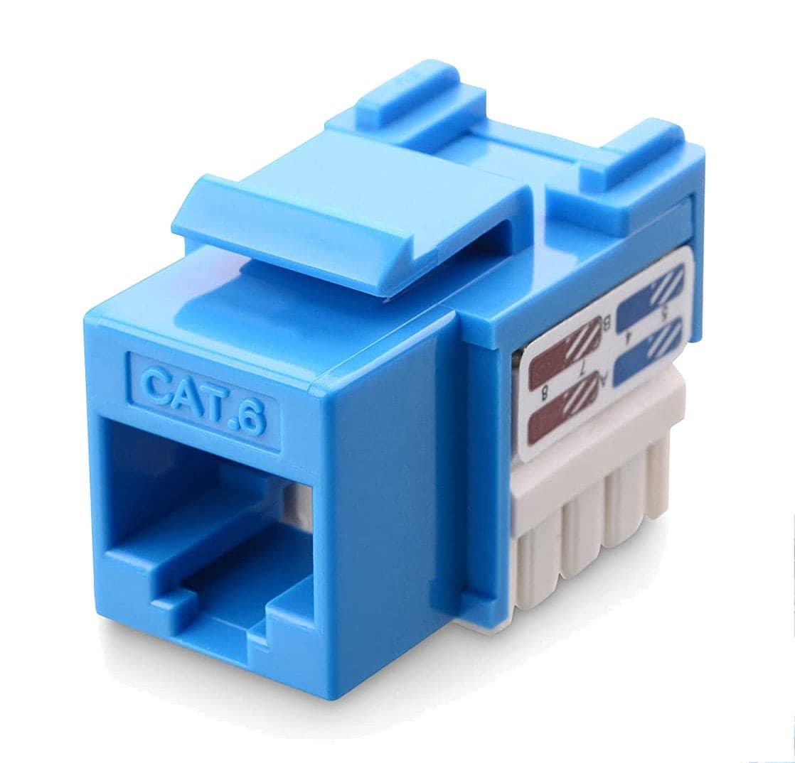 Frutto Keystone RJ45 Cat.6 UTP IDC 90&deg Blu in Cavi Ethernet Scontolo.net - Potenza, commercioVirtuoso.it