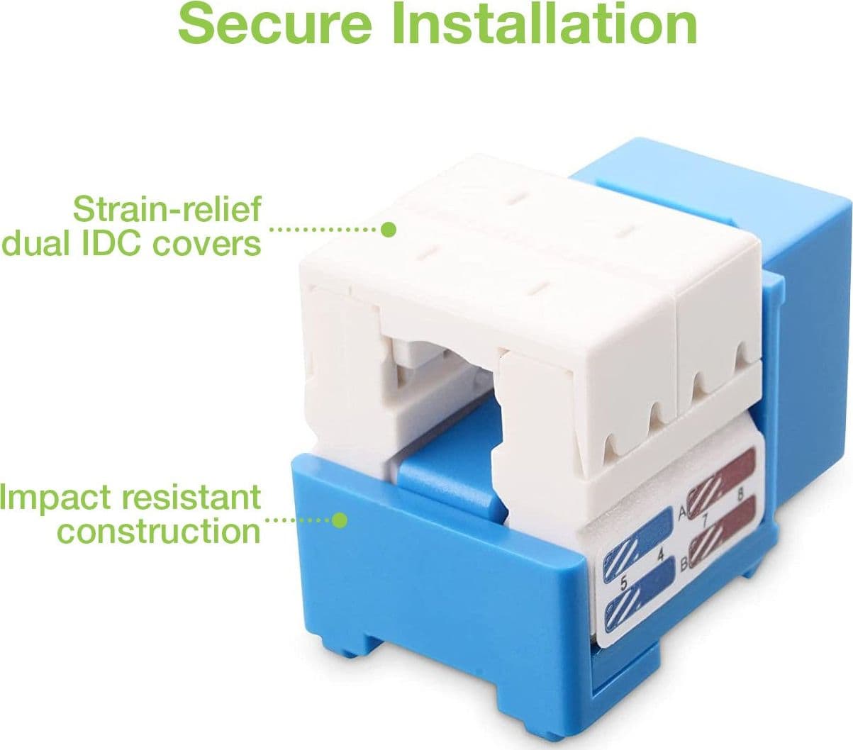 Frutto Keystone RJ45 Cat.6 UTP IDC 90&deg Blu in Cavi Ethernet Scontolo.net - Potenza, commercioVirtuoso.it