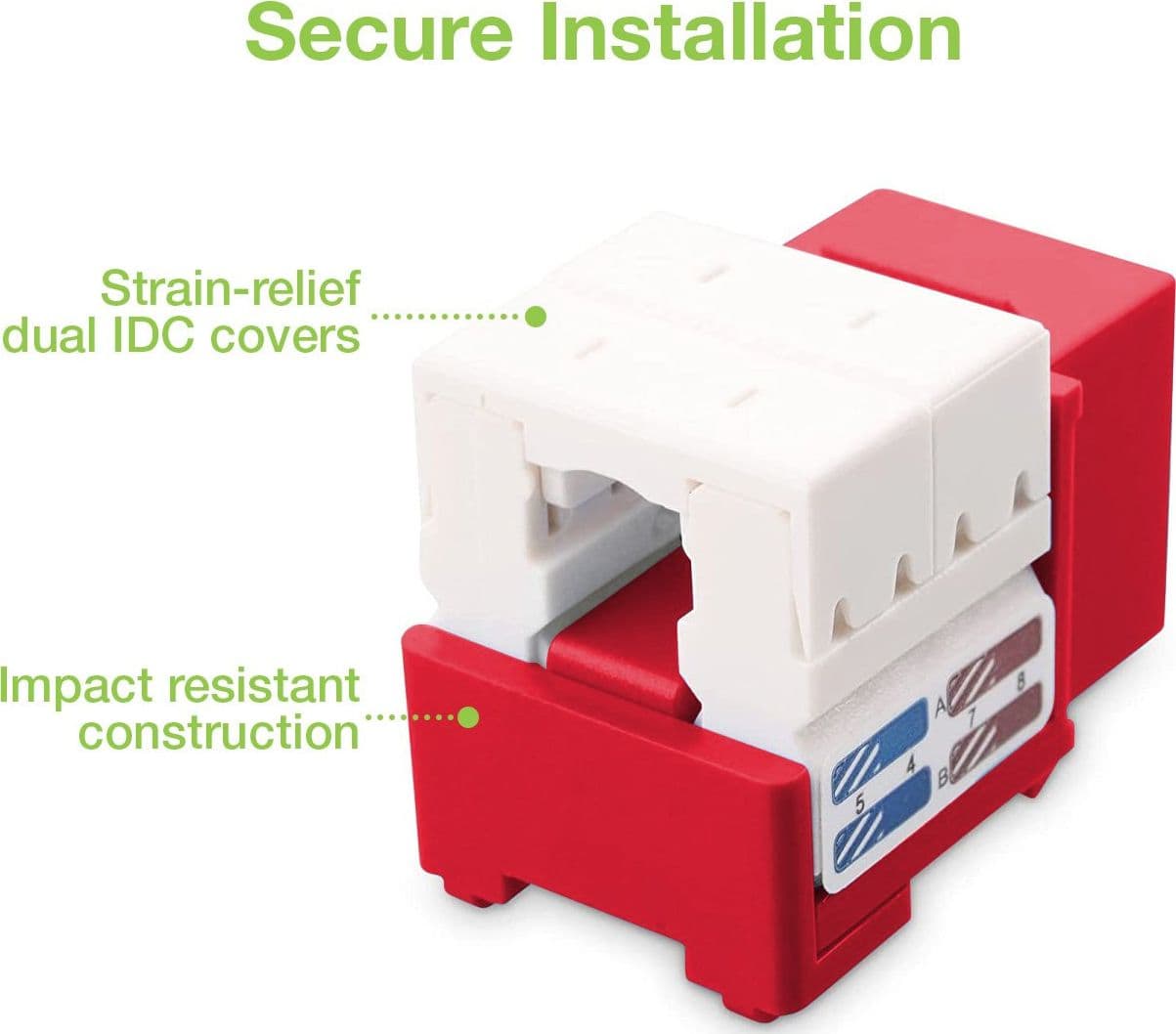 Frutto Keystone RJ45 Cat.6 UTP IDC 90&deg Rosso in Cavi Ethernet Scontolo.net - Potenza, commercioVirtuoso.it