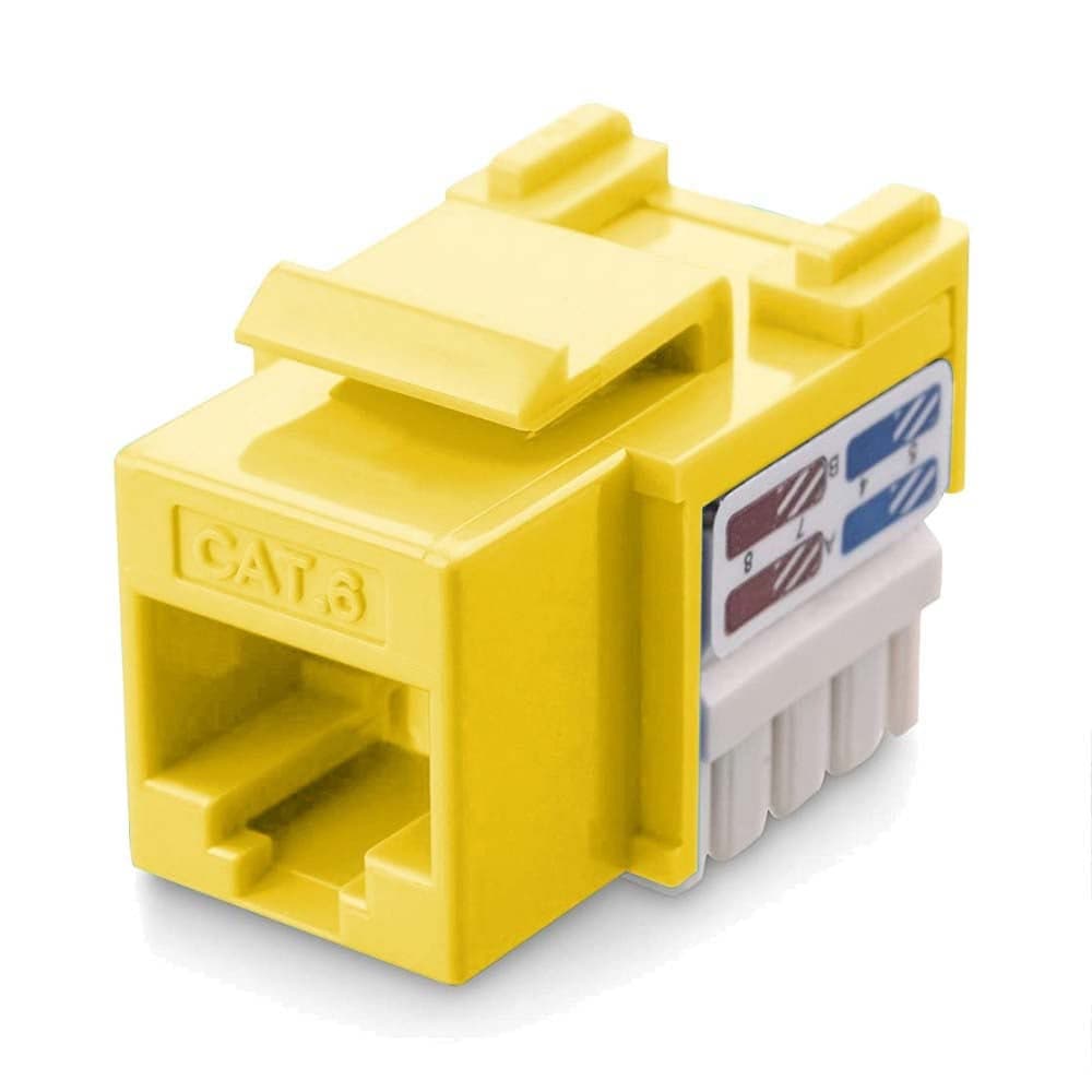 Frutto Keystone RJ45 Cat.6 UTP IDC 90&deg Giallo in Cavi Ethernet Scontolo.net - Potenza, commercioVirtuoso.it