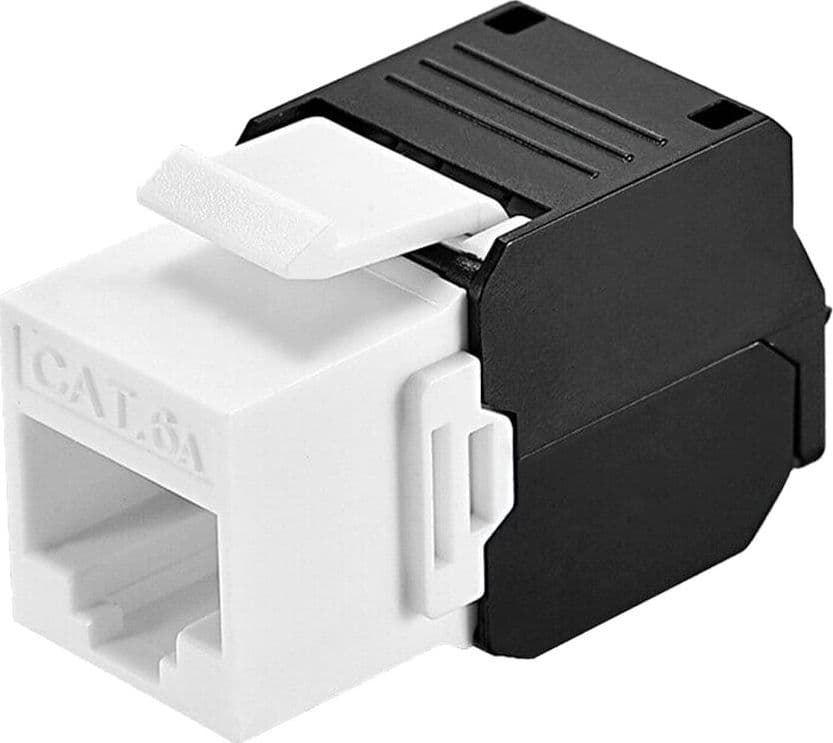 Frutto Keystone RJ45 Cat.6A UTP Tool-Free Bianco Nero in Cavi Ethernet Scontolo.net - Potenza, commercioVirtuoso.it