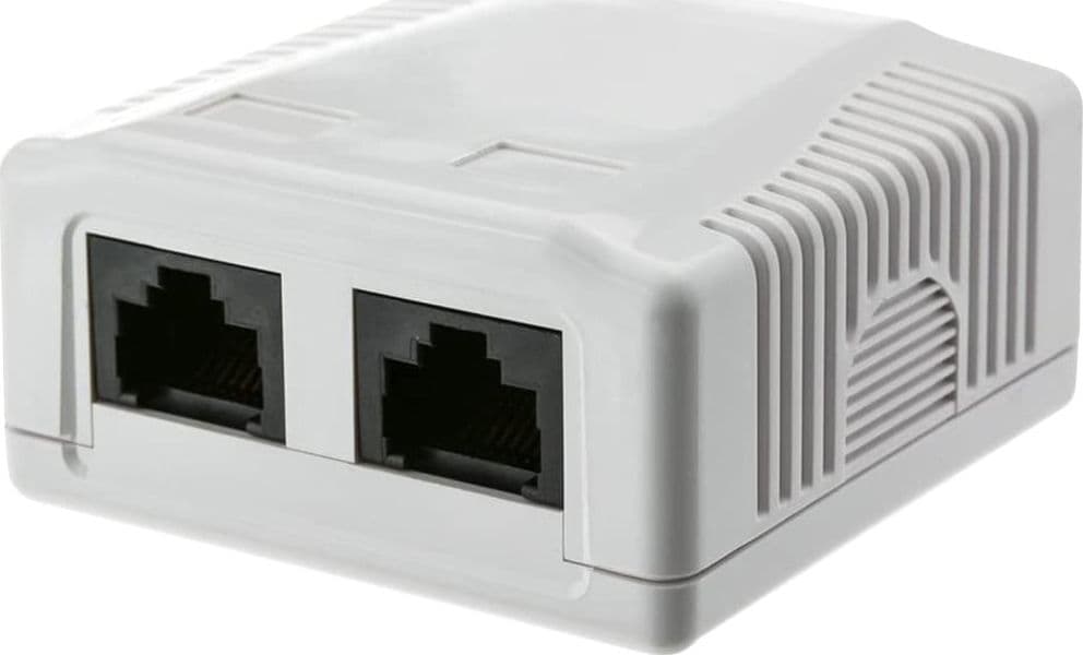 Presa a Muro con 2 Frutti RJ45 Cat.6 UTP Beige in Socket Scontolo.net - Potenza, commercioVirtuoso.it
