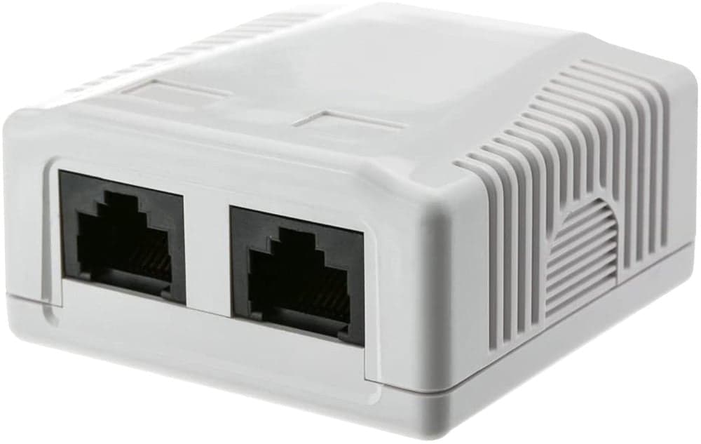 Presa a Muro con 2 Frutti RJ45 Cat.6 UTP Beige in Socket Scontolo.net - Potenza, commercioVirtuoso.it