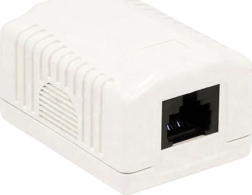 Presa a Muro con 1 Frutto RJ45 Cat.6 UTP Beige