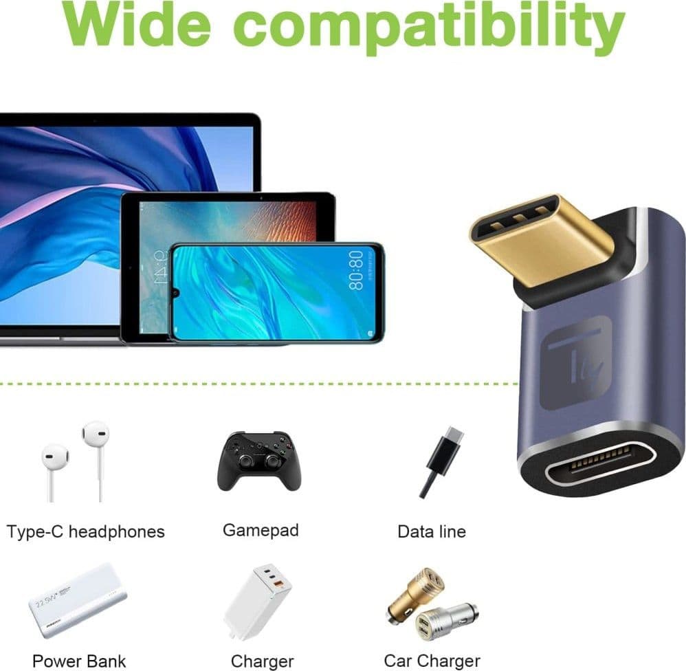 Adattatore USB-C&trade Maschio/Femmina Angolato 90&deg 40Gbps 4K e 8K in  Scontolo.net - Potenza, commercioVirtuoso.it