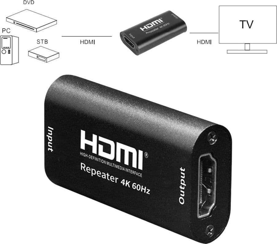 Repeater HDMI 2.0 4K@60Hz 3D HDCP Fino a 40m in Cavi HDMI Scontolo.net - Potenza, commercioVirtuoso.it
