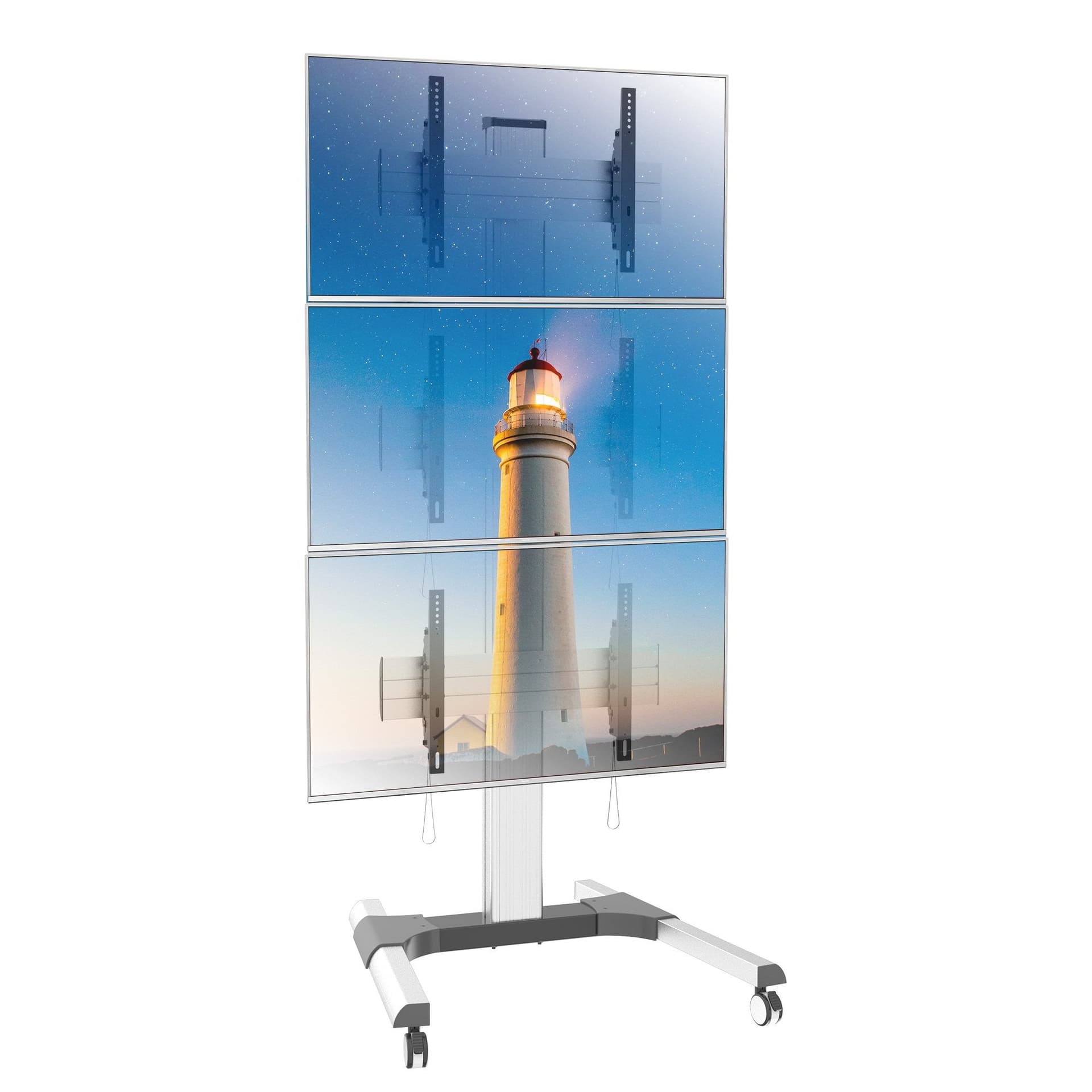 Supporto a Pavimento per 3 TV LCD/LED 32-55'' per Video Wall in Mobili Scontolo.net - Potenza, commercioVirtuoso.it