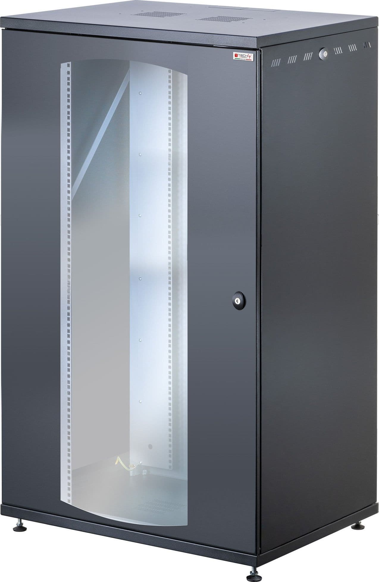 Armadio Rack 19'' a Muro 22U P 600mm L 800mm Porta Vetro Nero in  Scontolo.net - Potenza, commercioVirtuoso.it